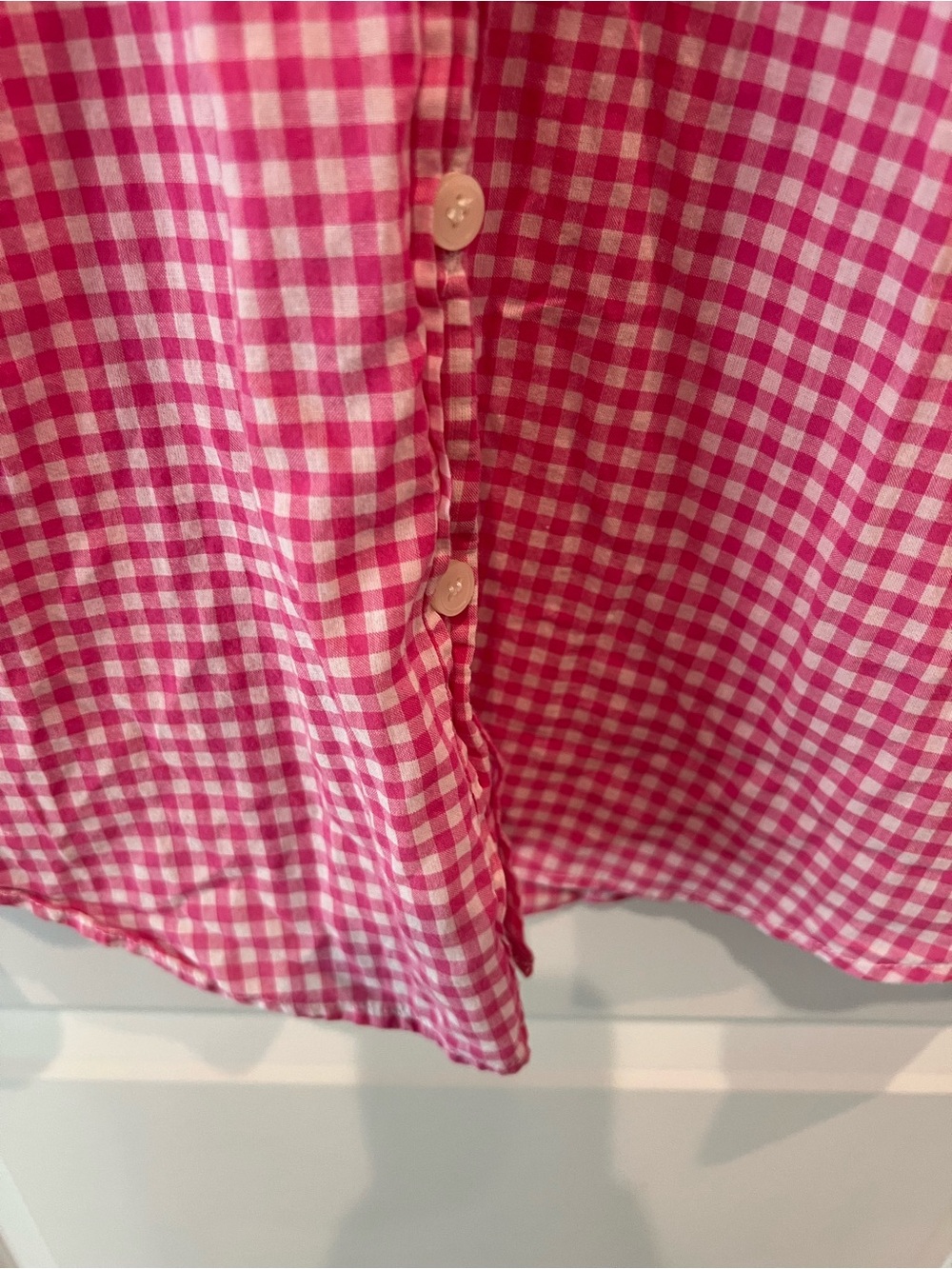 J. Crew Women’s Pink Gingham Button-Down Shirt Size Small 100% Cotton - Picture 7 of 13
